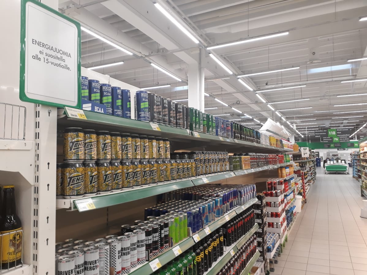 Energiajuomahylly