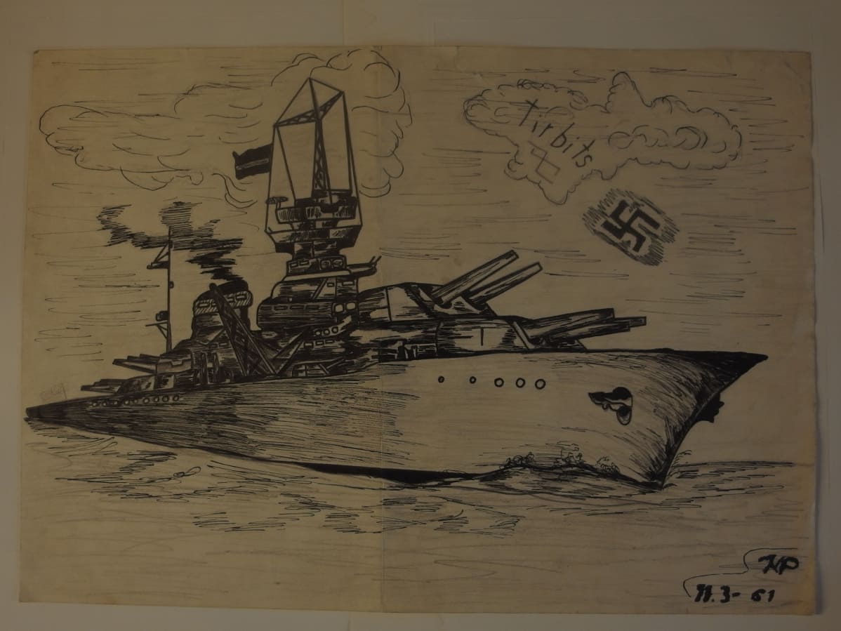 Kyösti Pietiläisen piirros vuodelta 1961.