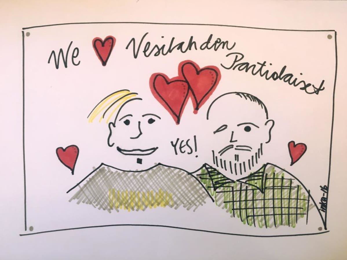 Pilakuva Jyrki Hakasesta ja Juha Kokkalasta