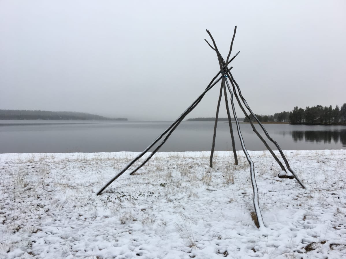 Ounasjärvi, Ovnnešjávri, Eanodat, Enontekiö, muohta, lumi, ensilumi