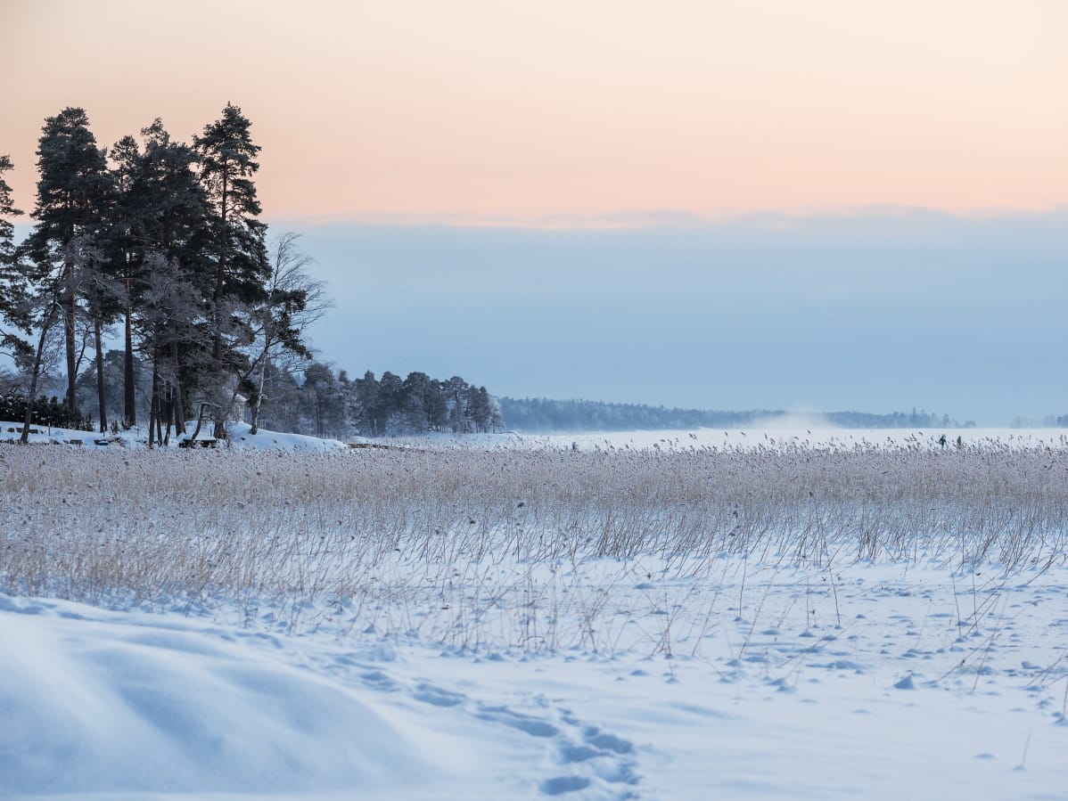 Talvipäivä kävelyä meren jäällä