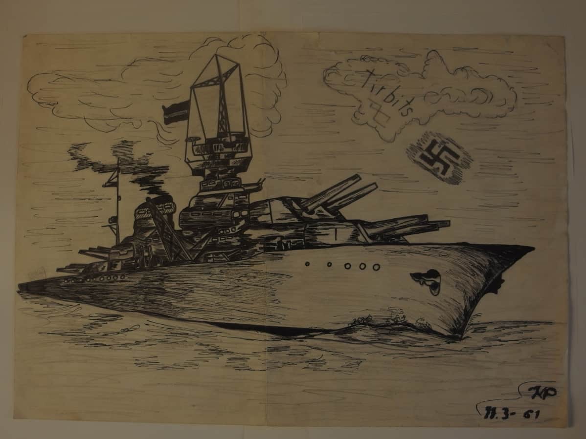 Kyösti Pietiläisen piirros vuodelta 1961.