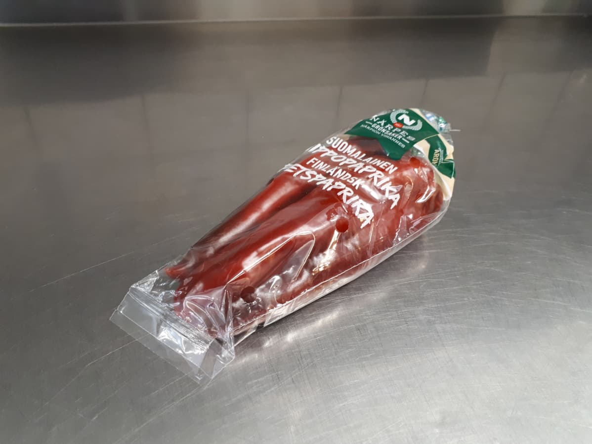 Suippopaprikat myyntipakkauksessaan