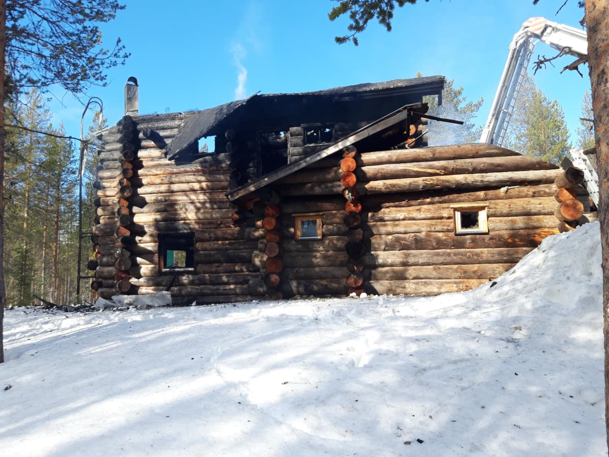 lomamökki palaa Levillä