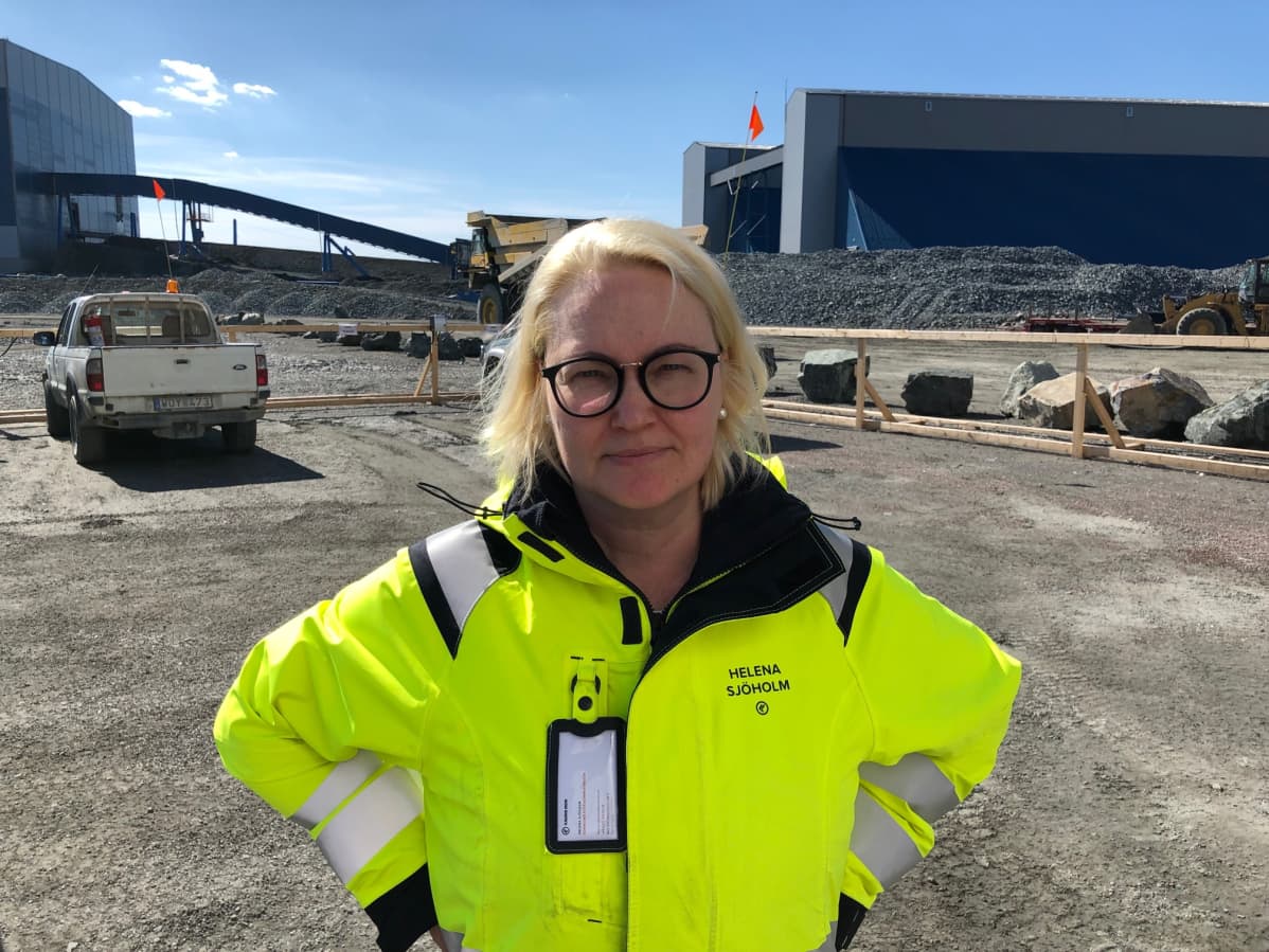 Kaunis Iron Ab:n Kaunisvaaran kaivoksen tiedottaja Helena Sjöholm.