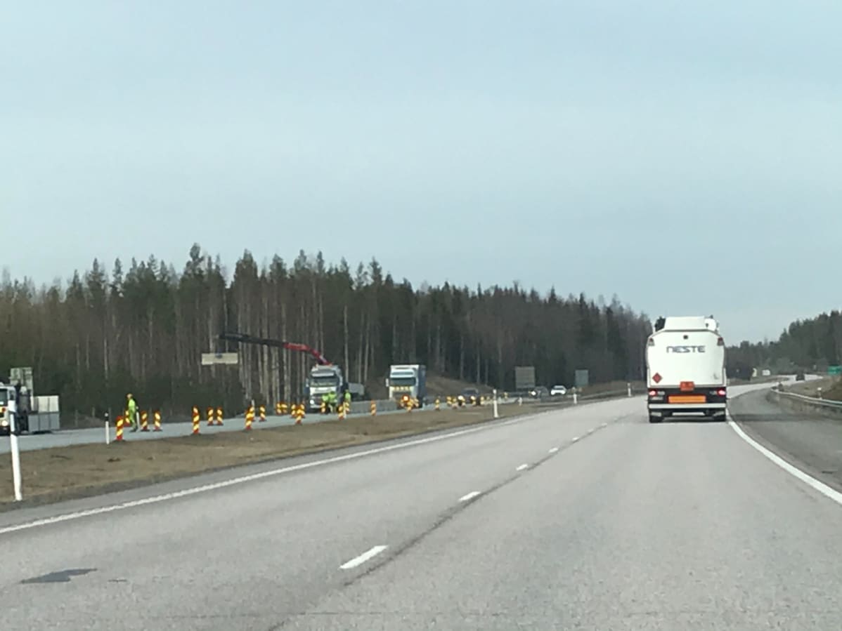 sulku Lahden moottoritiellä