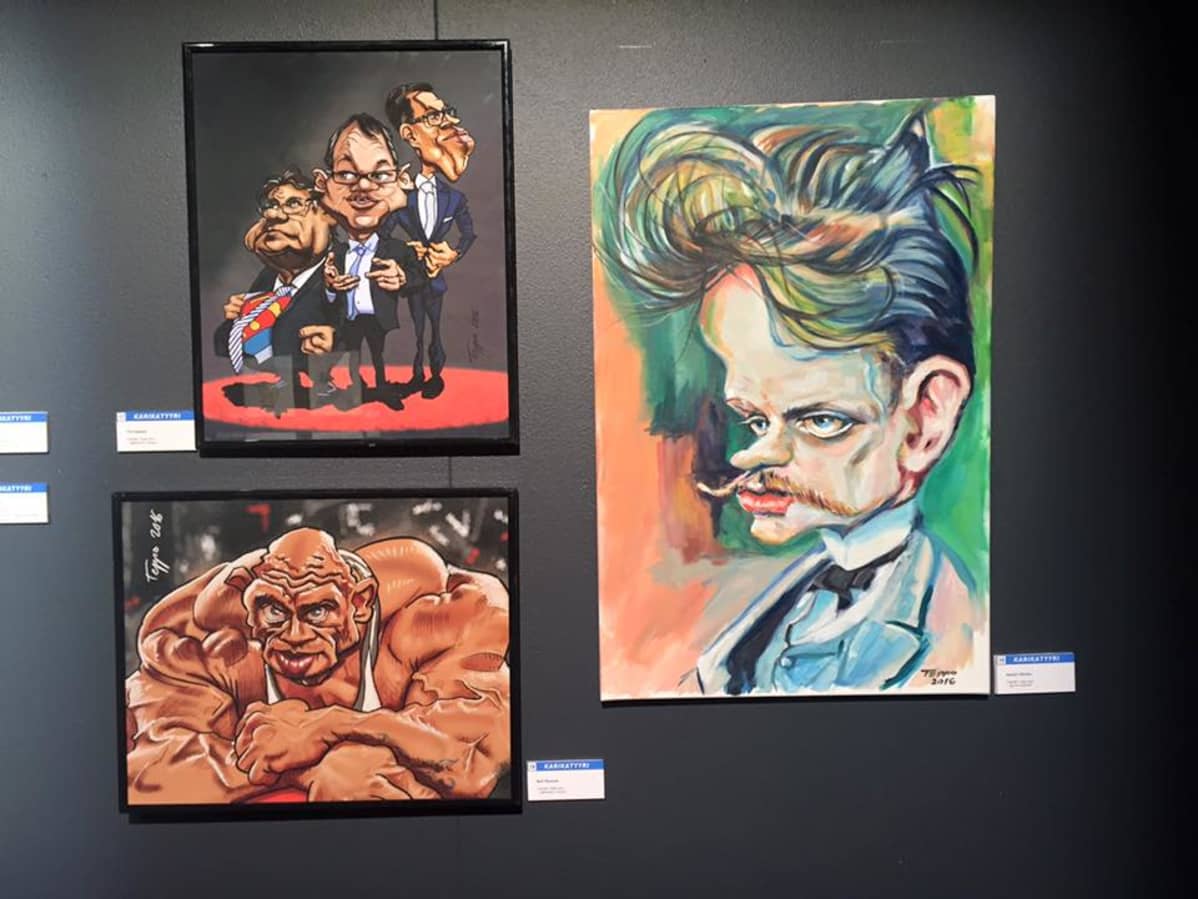 Karikatyyri, karikatyristi, piirustus, maalaus, taulu, jean sibelius, hallitus, bull mentula