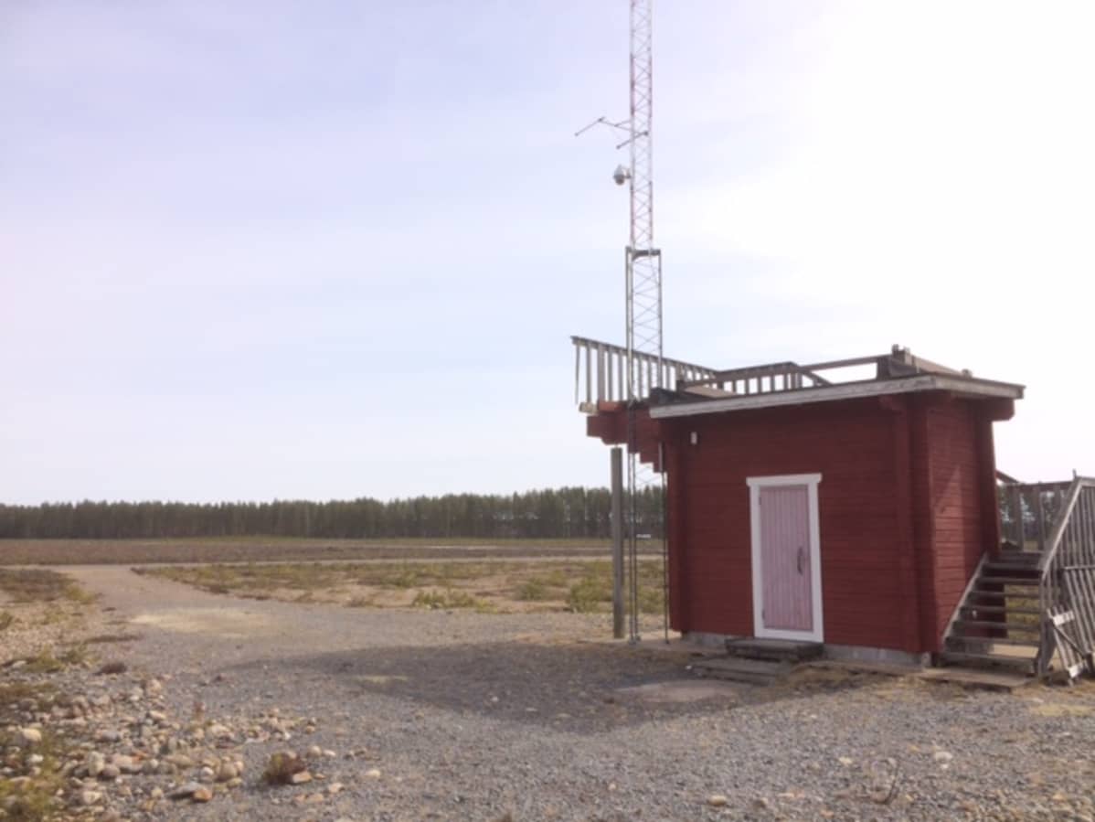 Lentokenttä Menkijärvellä Alajärvellä.