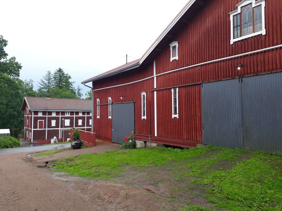 Harjun oppimiskeskuksen pihapiiriä