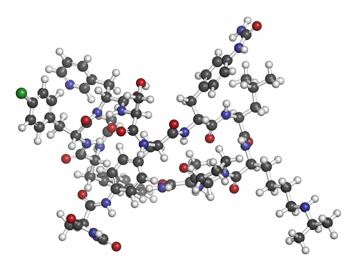 Degarelix-molekyyli.