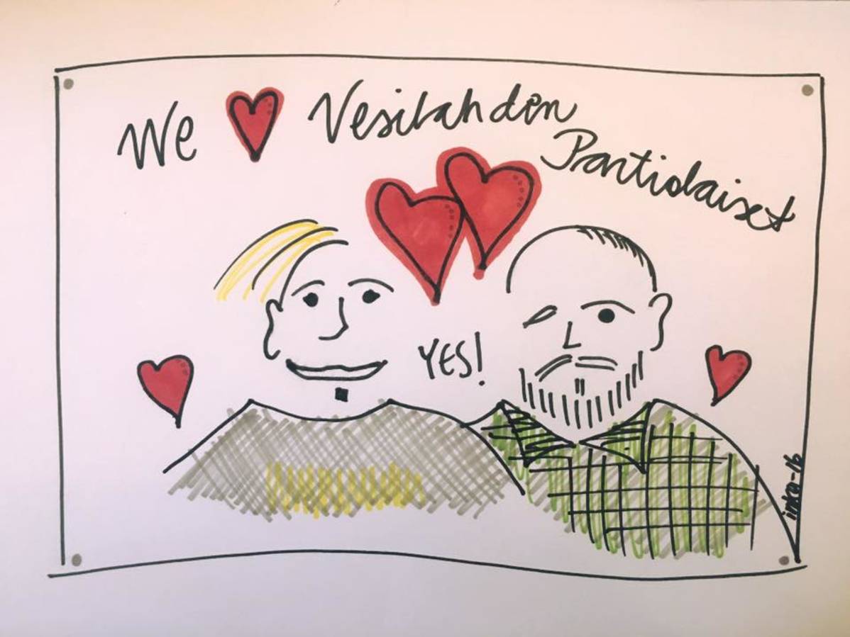 Pilakuva Jyrki Hakasesta ja Juha Kokkalasta