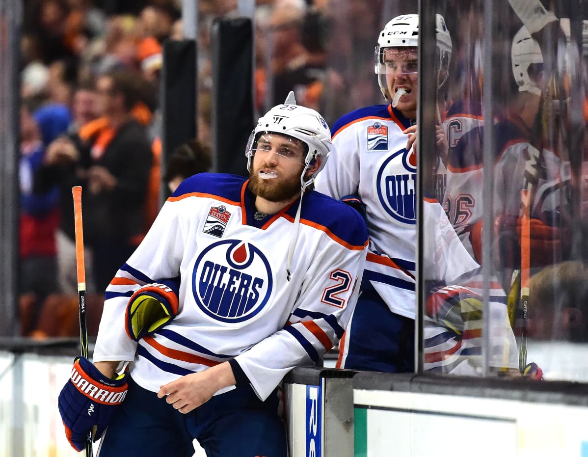 Leon Draisaitl 29 ja Connor McDavid 97 Edmonton Oilers 2017