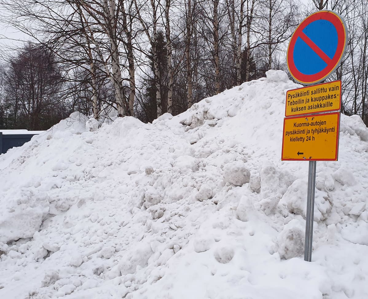 Lumikasoja Ivalossa tammikuussa 2020.