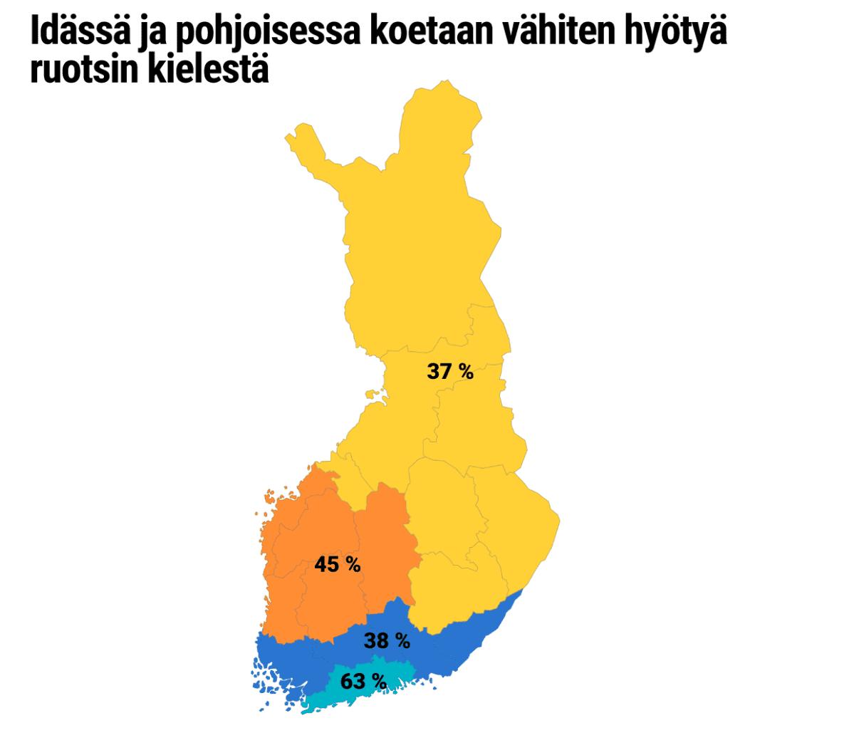 Tilastografiikka Suomen kartta