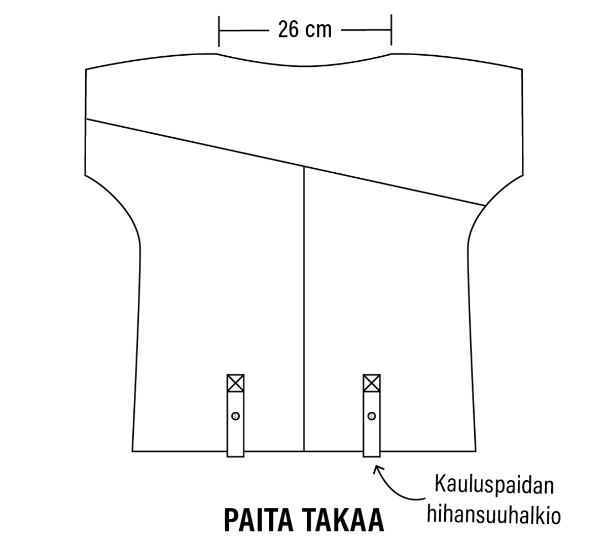 Holkkihihapaidan takaosa