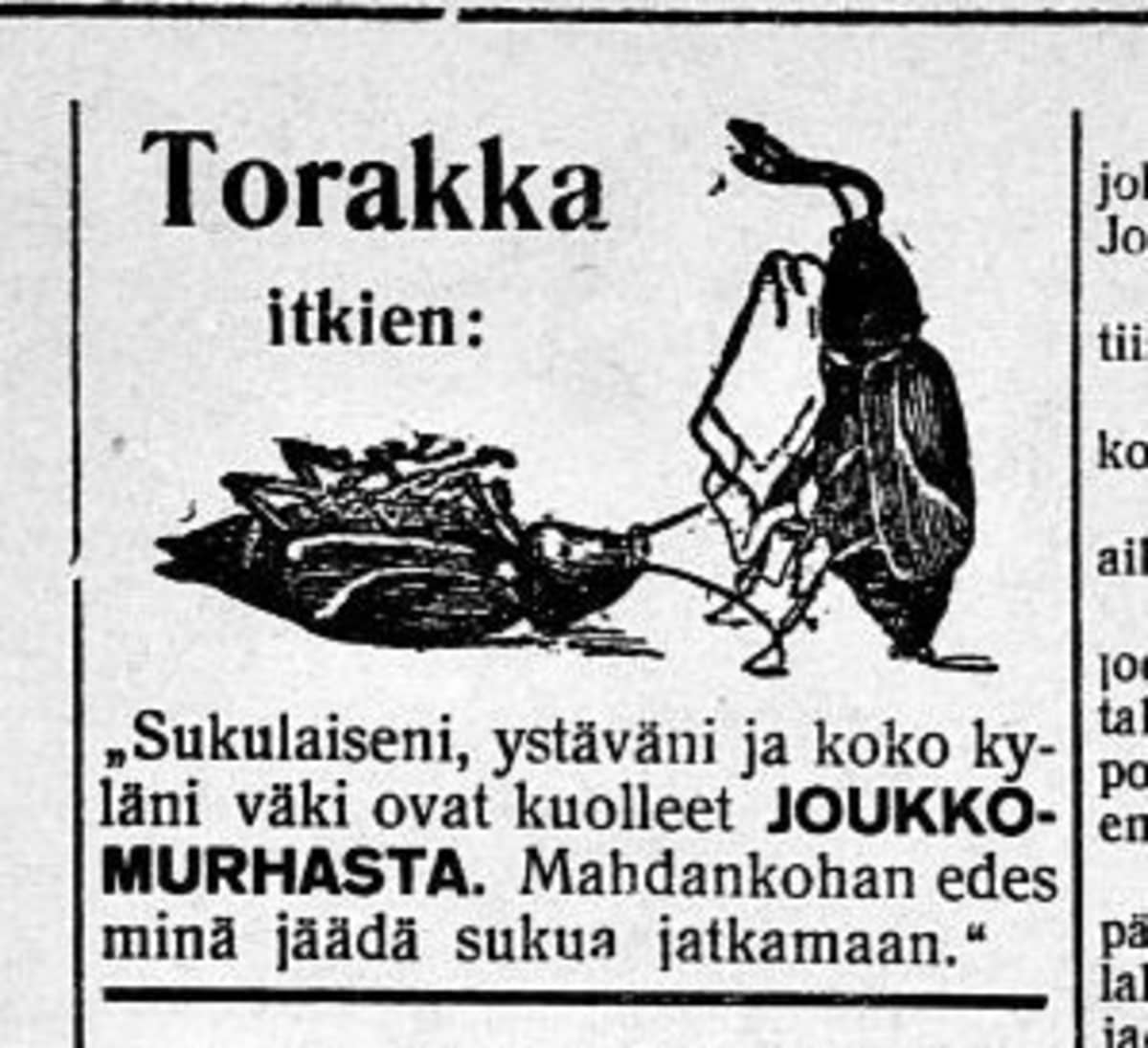 Kuvakaappaus Riihimäen Sanomista sadan vuoden takaa