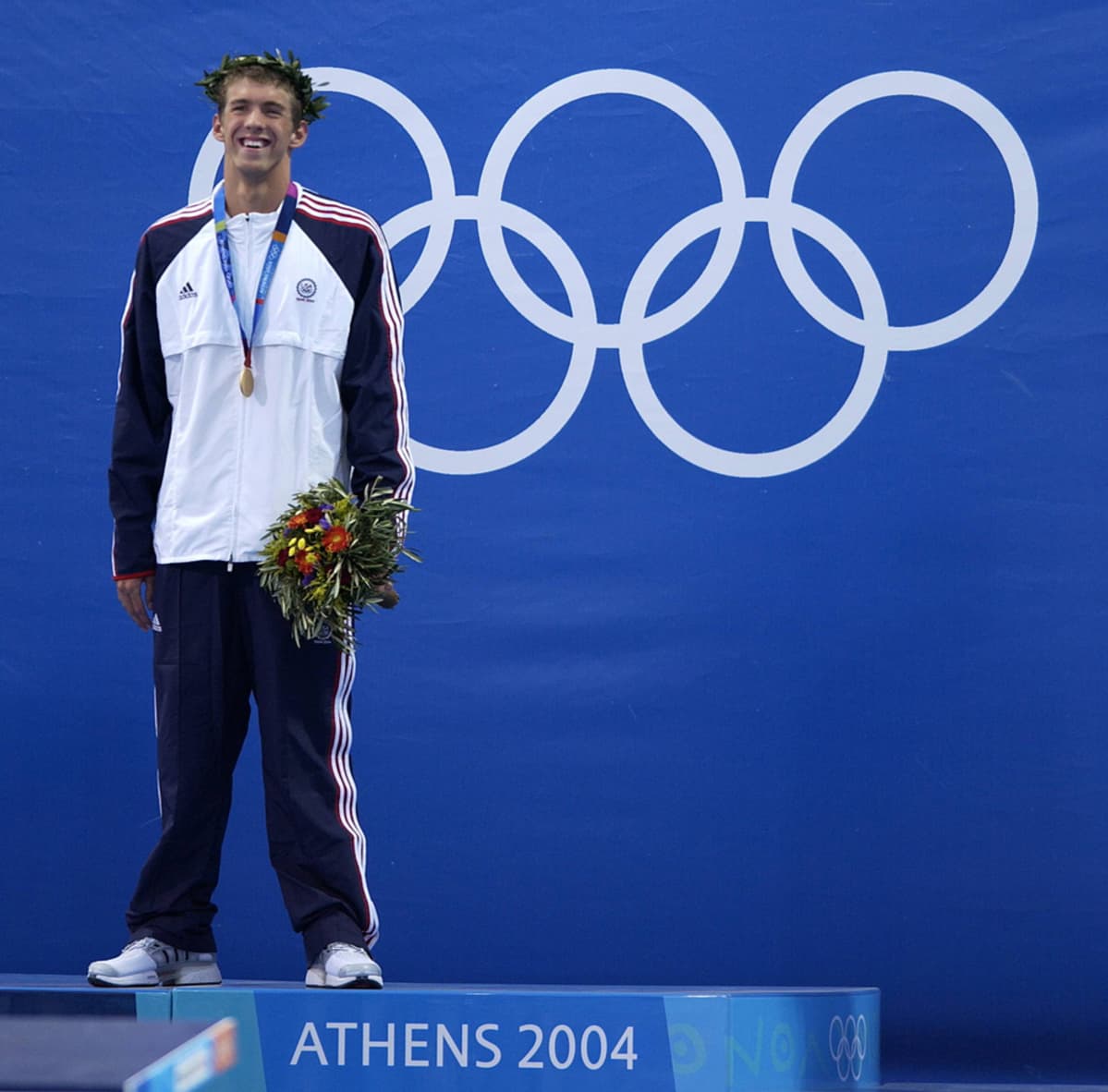 Michael Phelps Ateenan olympiakisoissa 2004.