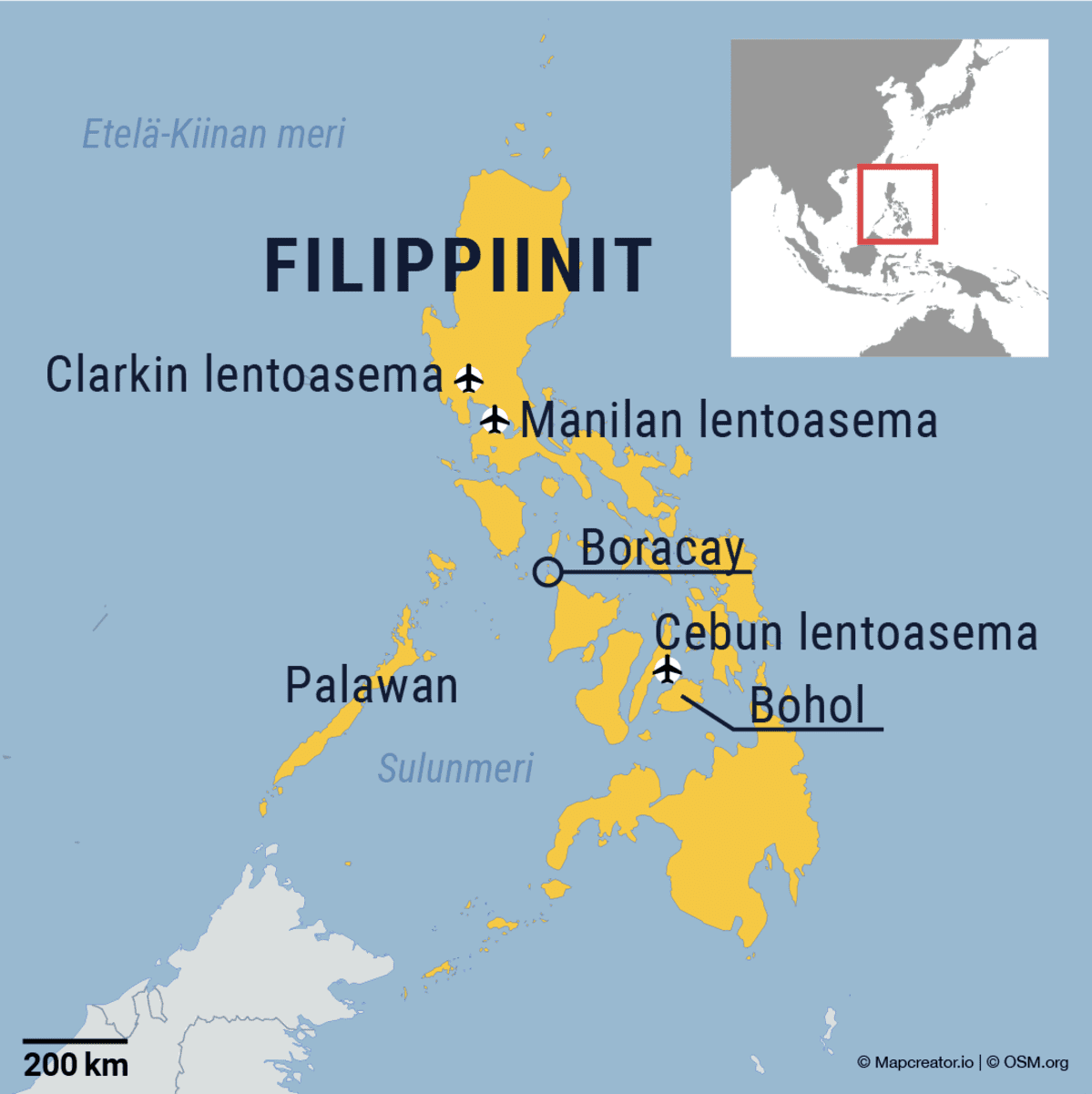 Filippiinien kartta