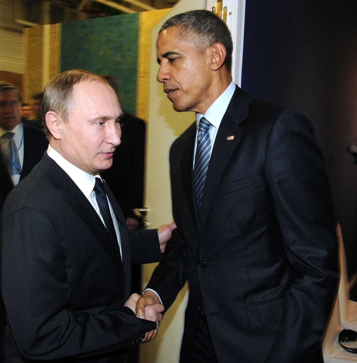 Venäjän presidentti Vladimir Putin ja Yhdysvaltain presidentti Barack Obama tapasivat Pariisin ilmastokokouksen yhteydessä 30. marraskuuta.