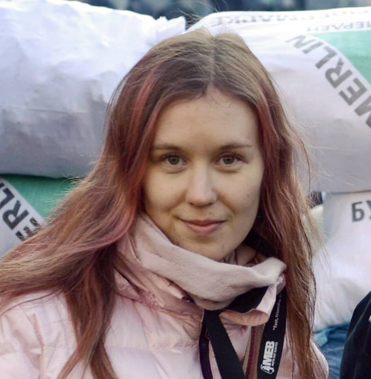 STT-Lehtikuvan toimittaja Maria Annala Kiovan mielenosoituksissa Ukrainassa 24. tammikuuta 2014.