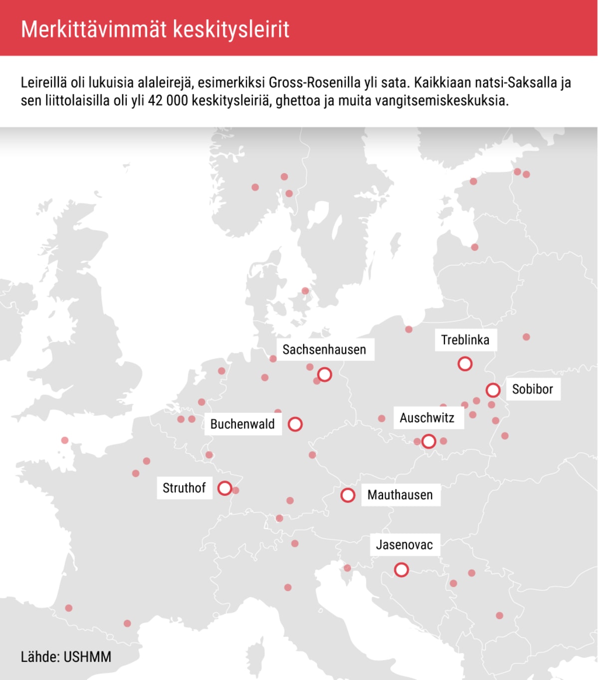Merkittävimmät keskitysleirit