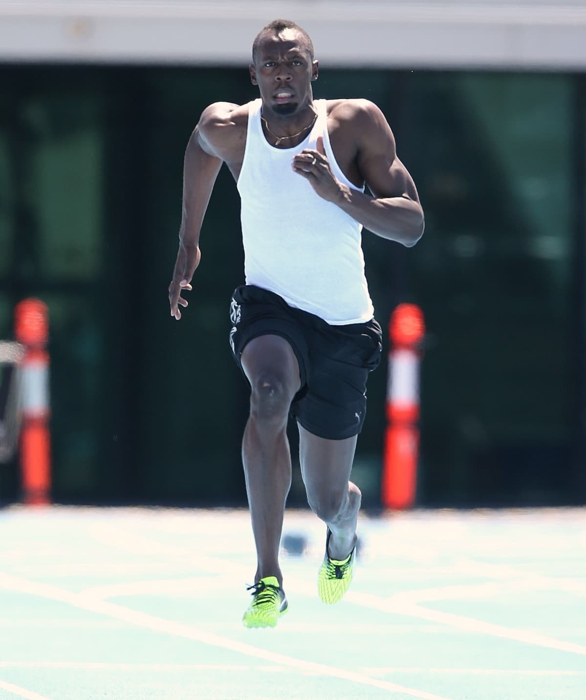 Usain Bolt harjoituskentällä