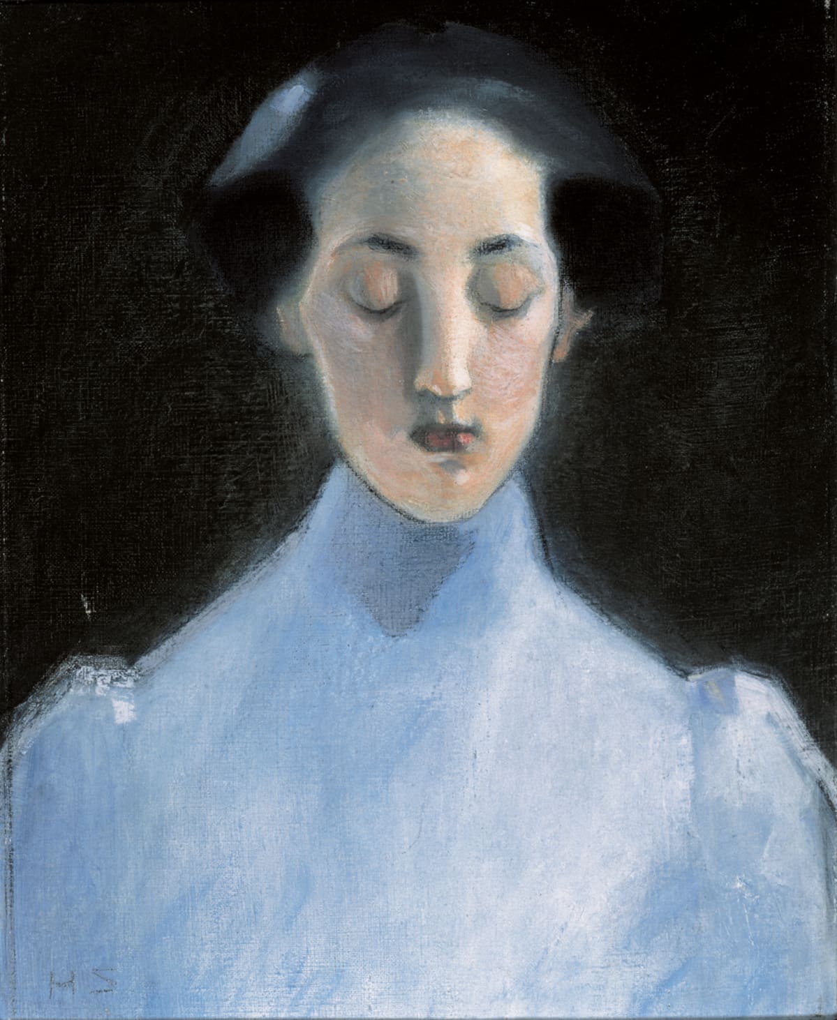Helene Schjerfbeck: Hiljaisuus (1907), öljy kankaalle.