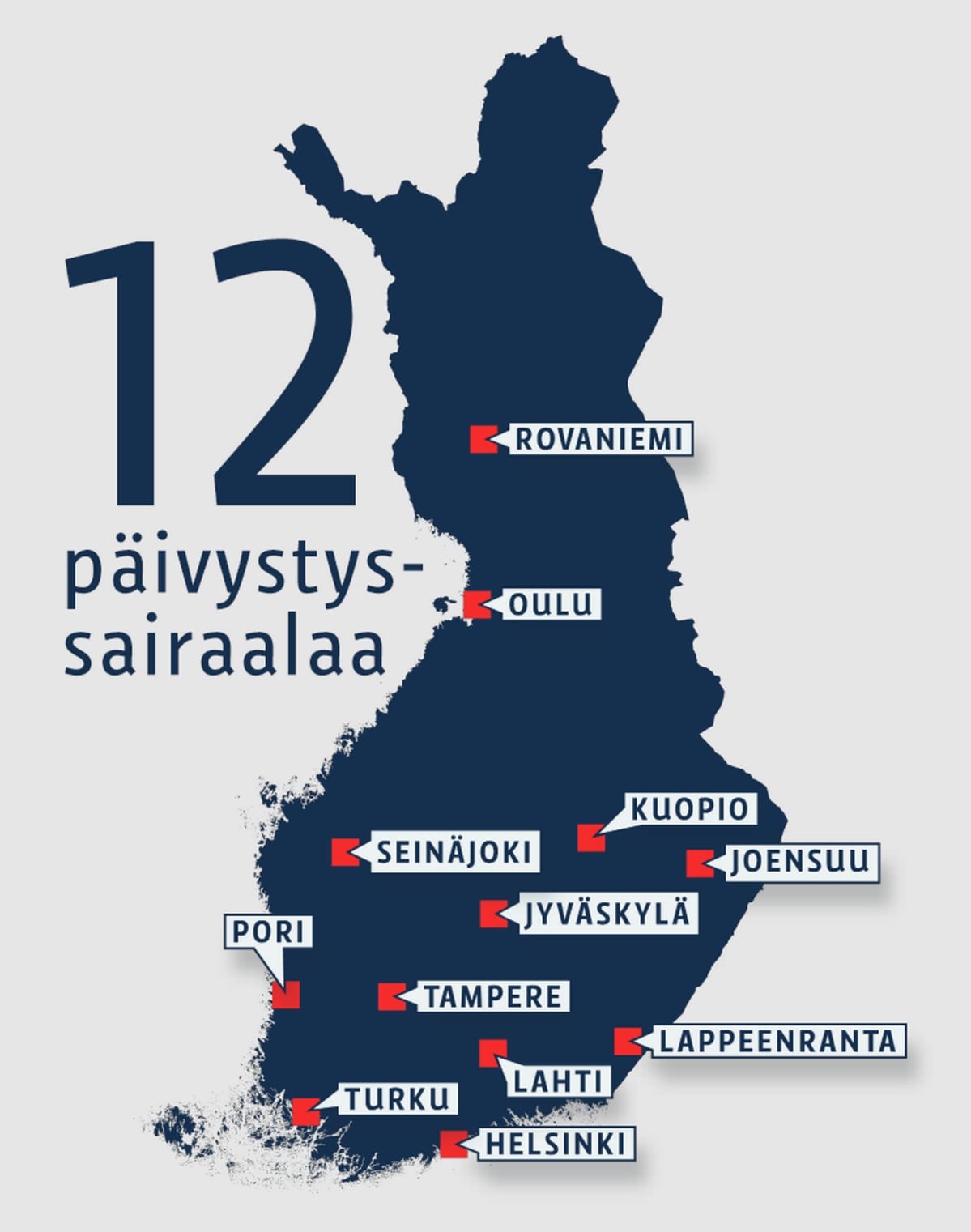 12 päivystyssairaalaa