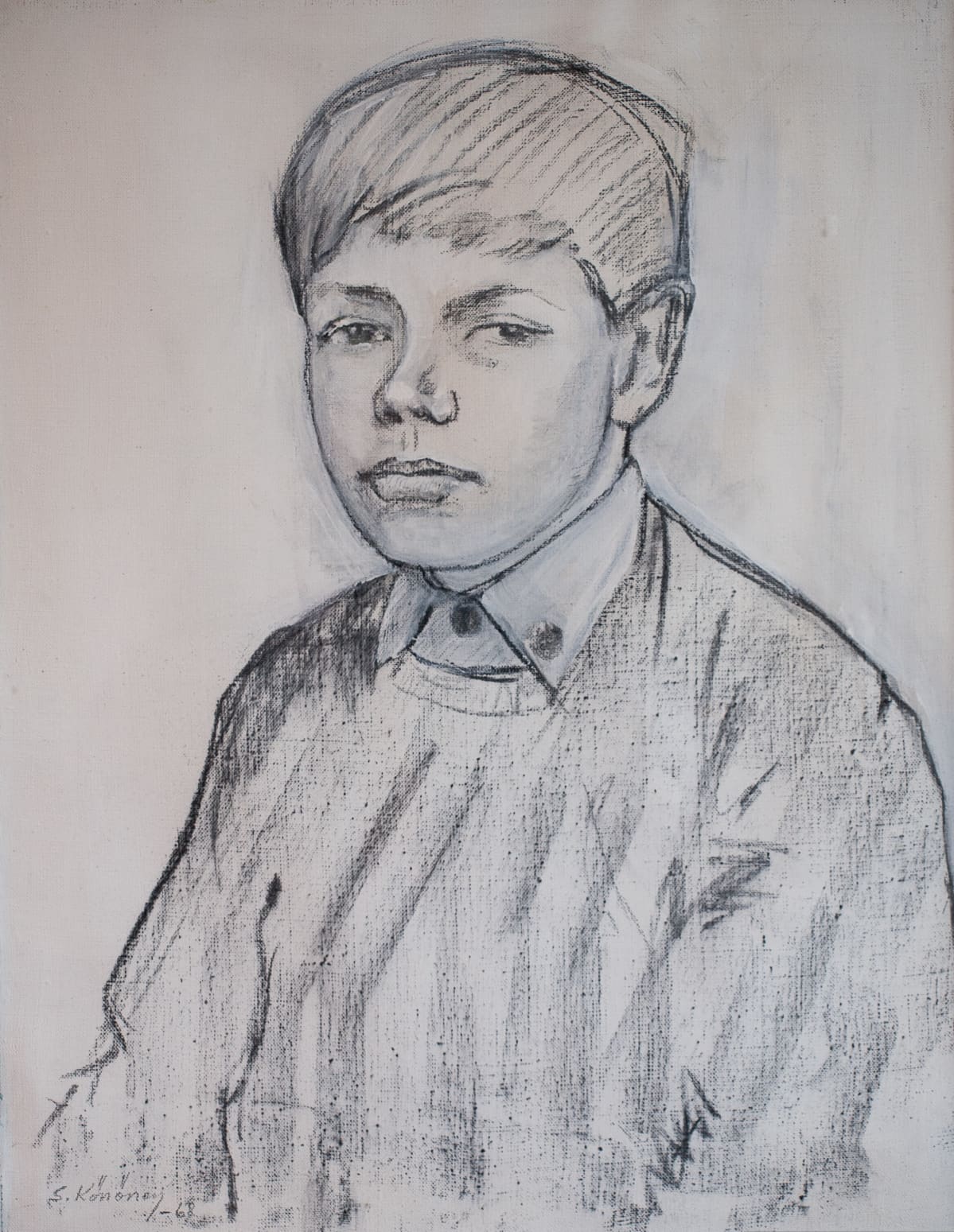 Jouni Mömmön muotokuva. Piirtäjä Seppo Könönen, 1968.