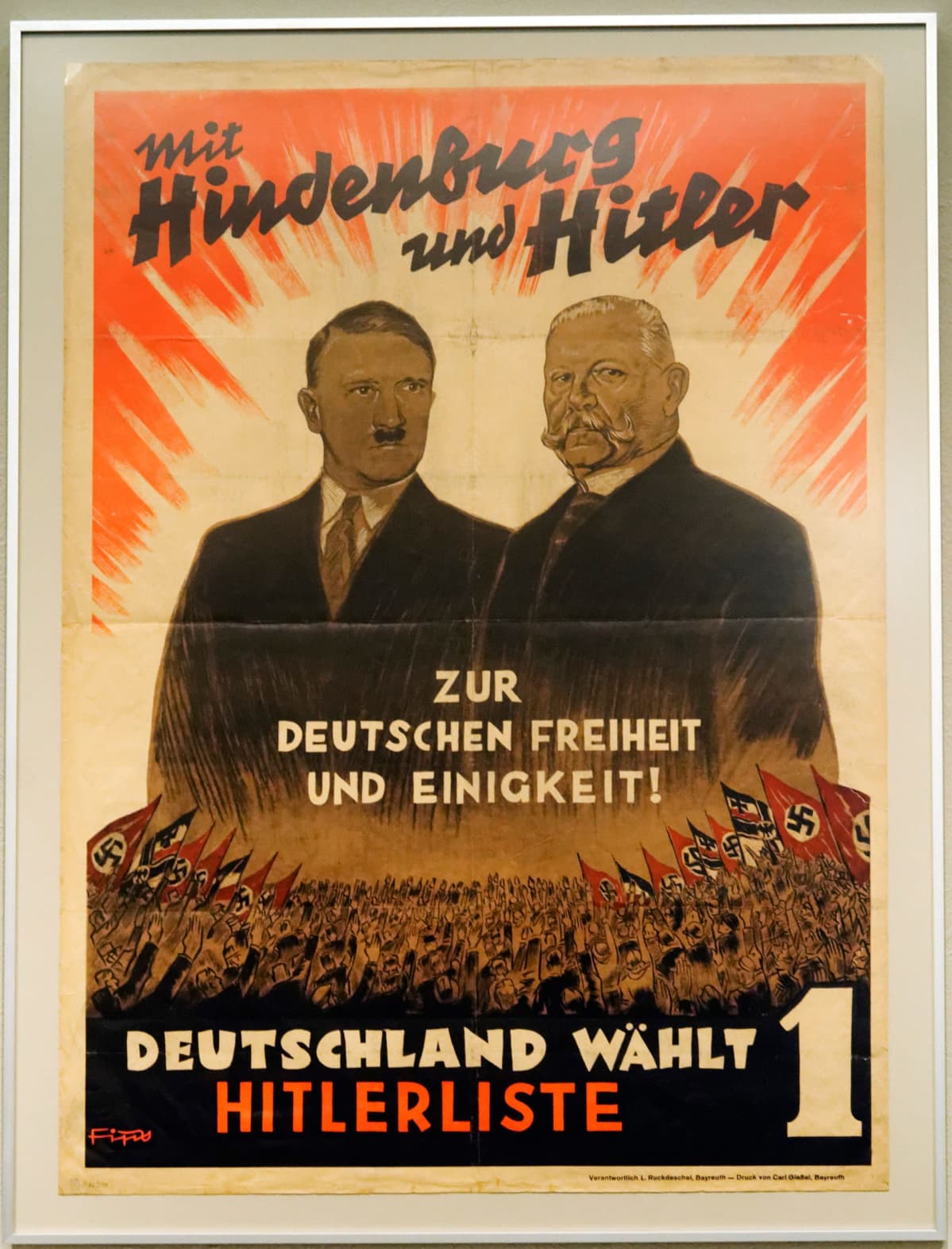 Adolf Hitler ja Paul von Hindenburg julisteessa