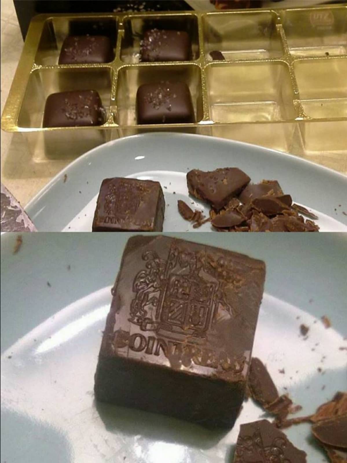 Suklaakonvehdin sisältä paljastui toinen konvehti