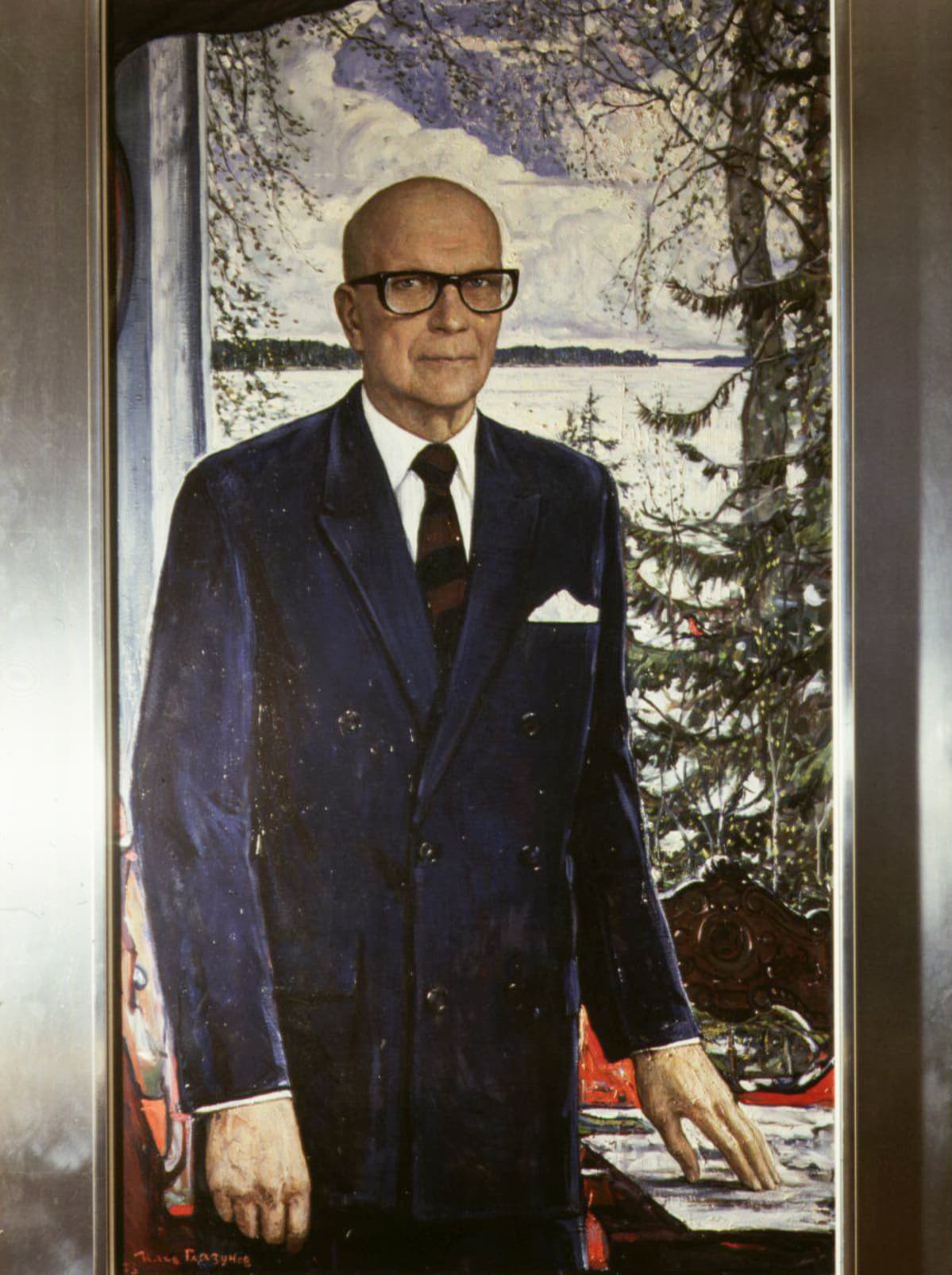 Ilja Glazunovin presidentti Urho Kekkosesta maalaama muotokuva vuodelta 1973.