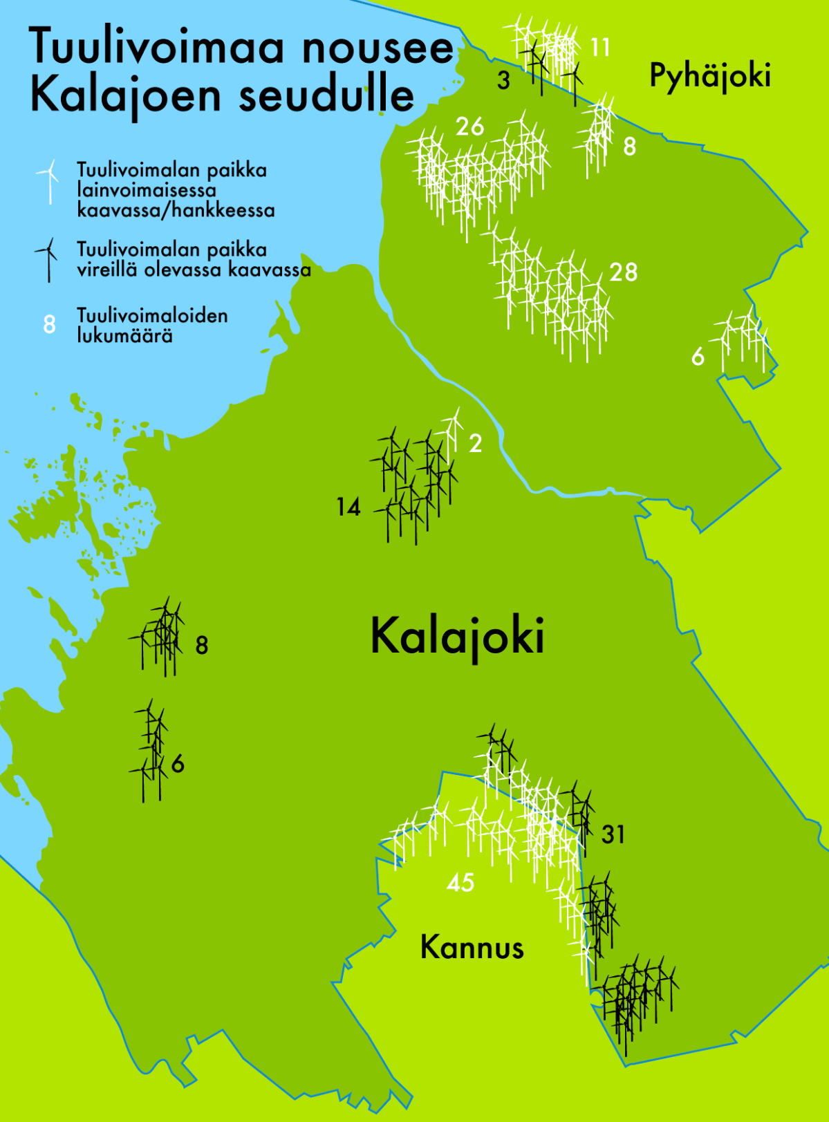 Tuulivoimaa nousee Kalajoen seudulle