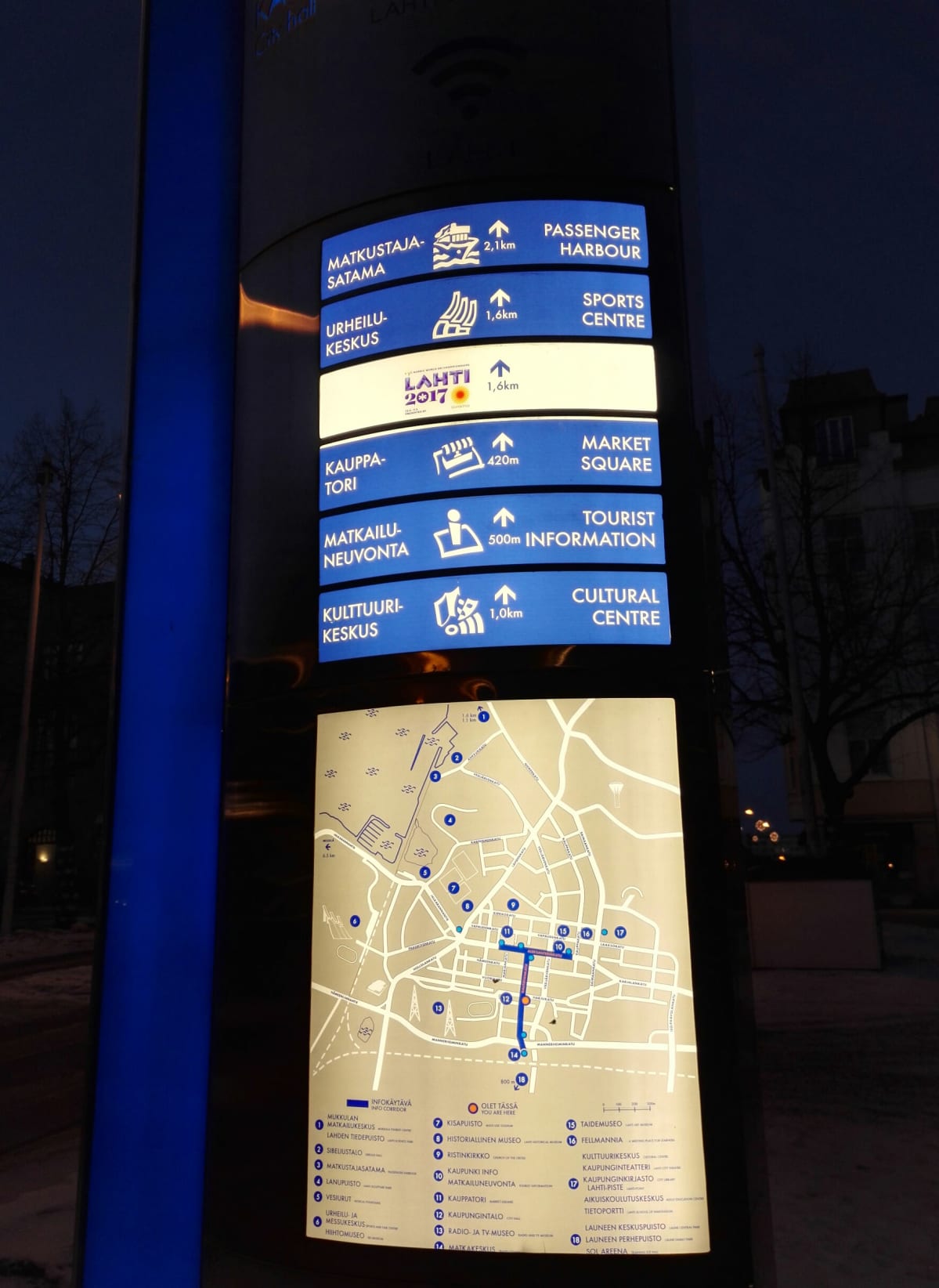 Opaste Lahden kaupungissa.