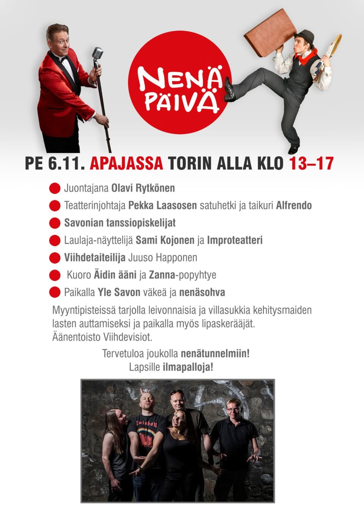 Nenäpäivän tapahtuman juliste.
