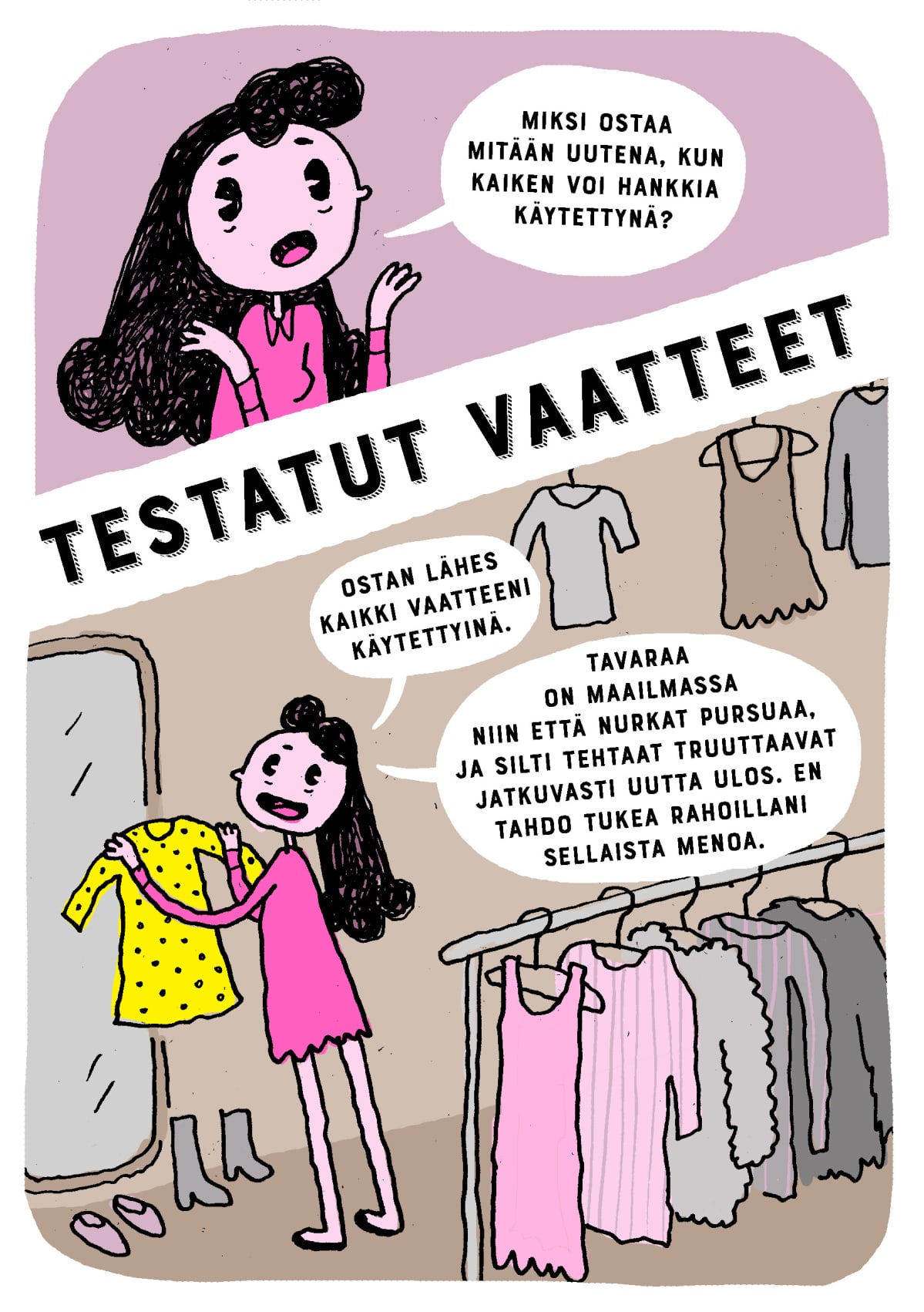 testatut vaatteet