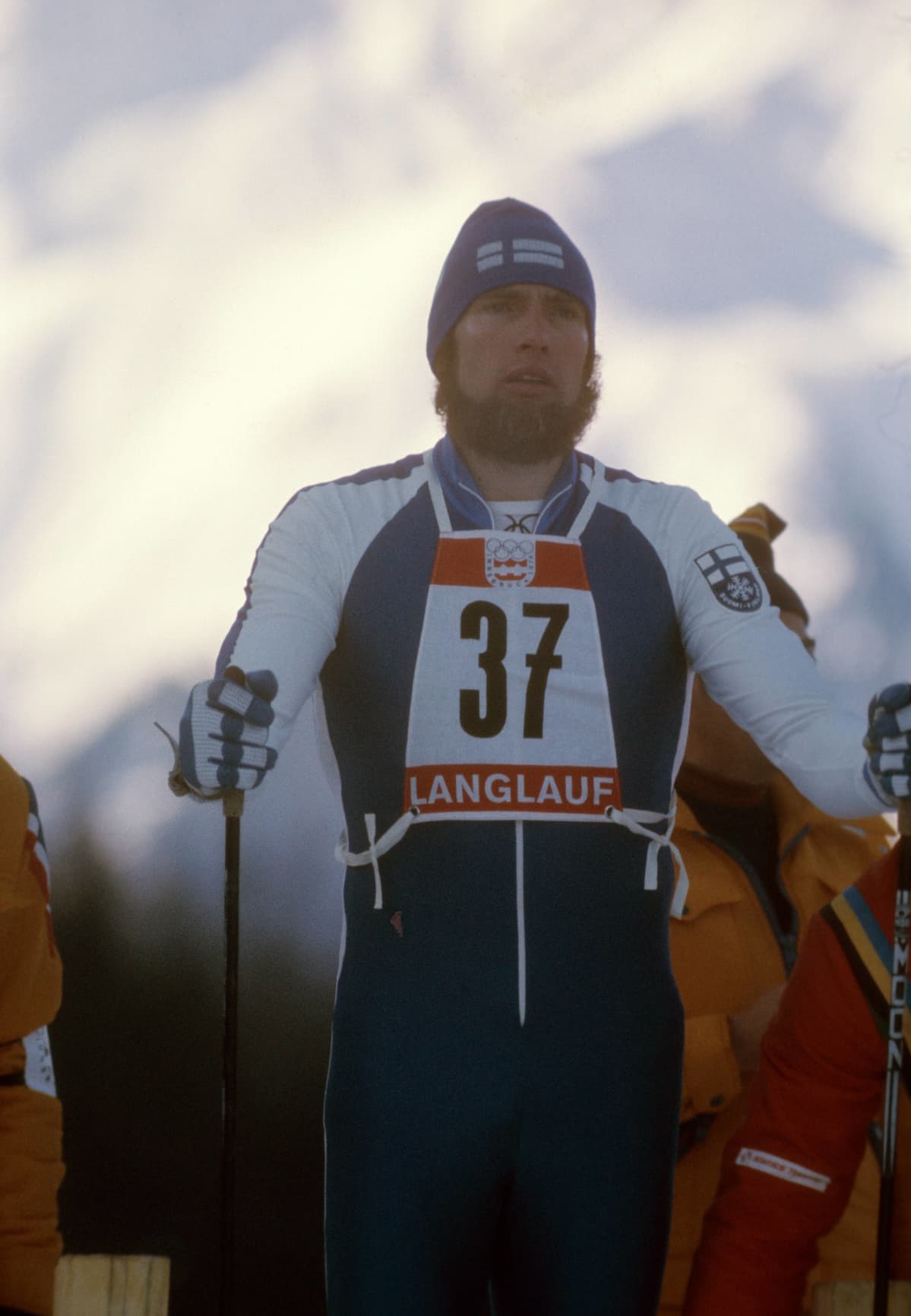 Juha Mieto hiihtokilpailuissa 8.2.1976