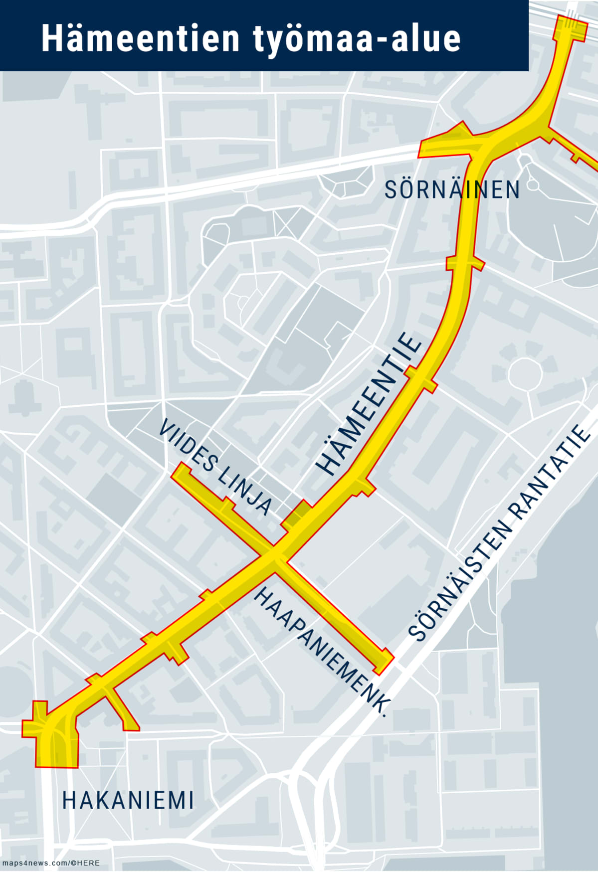 Hämeentien työmaa-alue, Helsinki