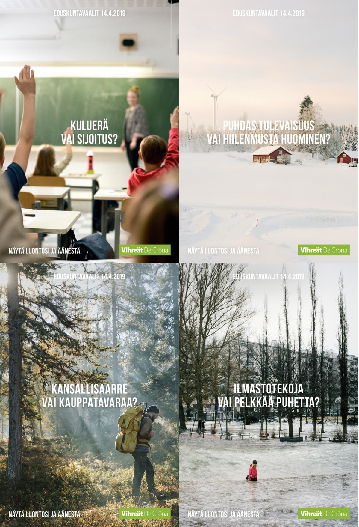 Vihreät vaalijulisteet