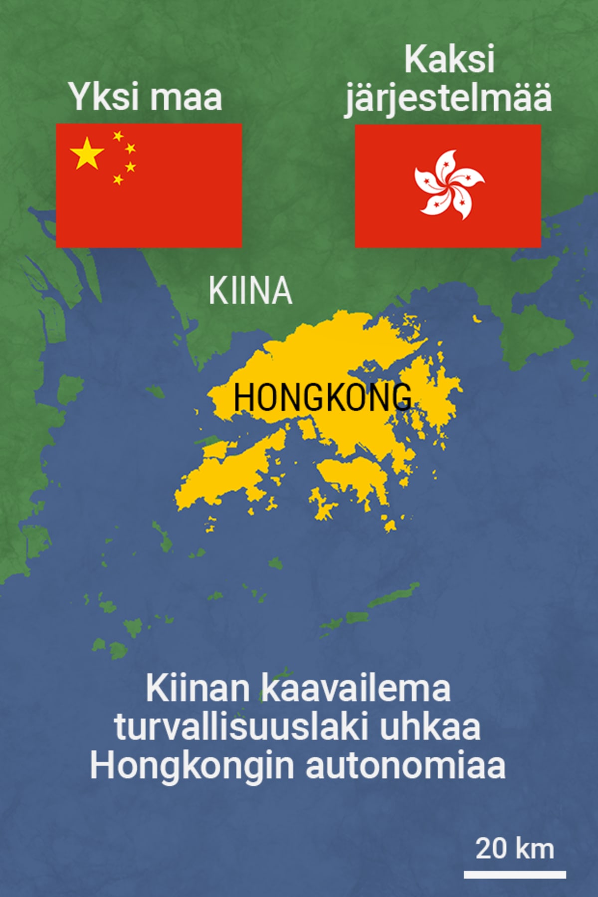 Infokartta Hongkongista.