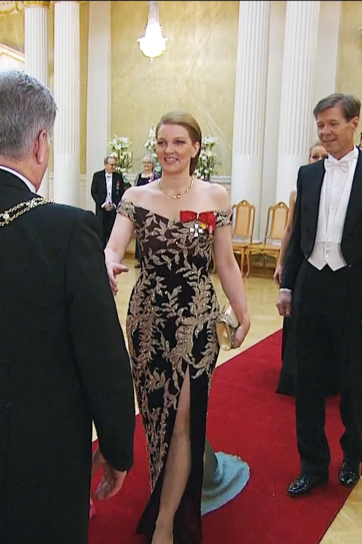 Mari Kiviniemi Linnan juhlissa