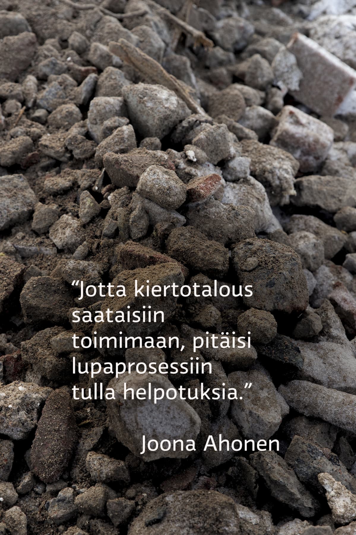Jotta kiertotalous saataisiin toimimaan, pitäisi lupaprosessiin tulla helpotuksia, sanoo Joona Ahonen.