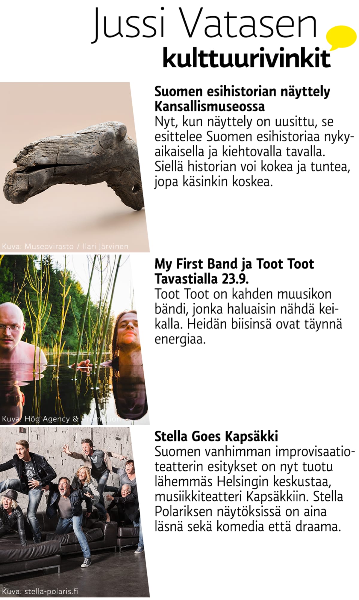 Jussi Vatasen kulttuurivinkit