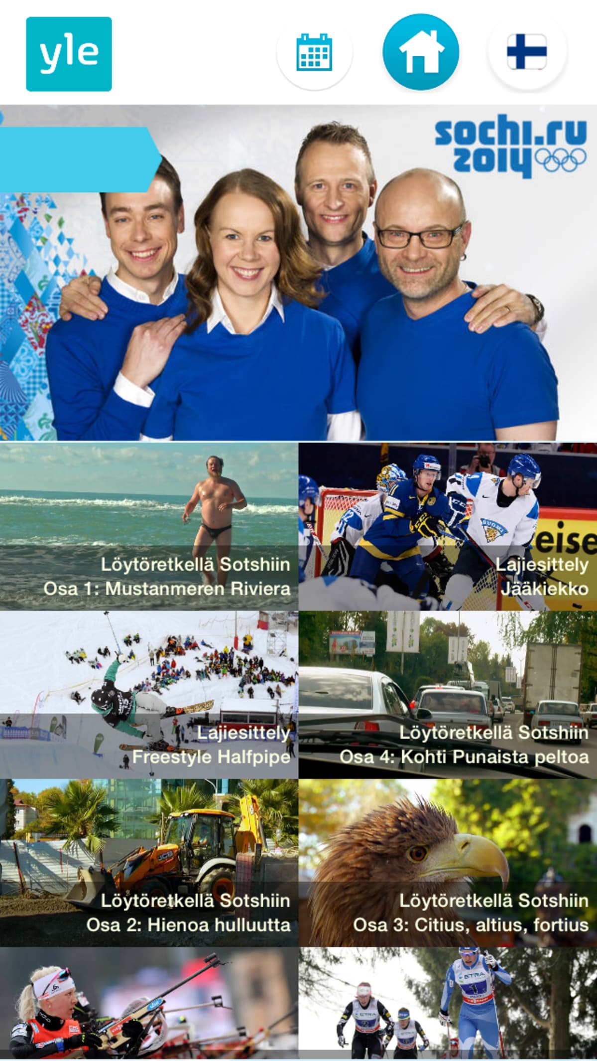 Sotshi Areenan näkymä puhelimessa.