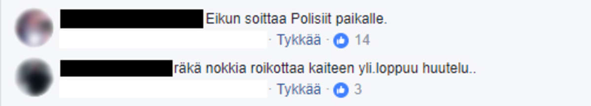 Facebook-kommentteja