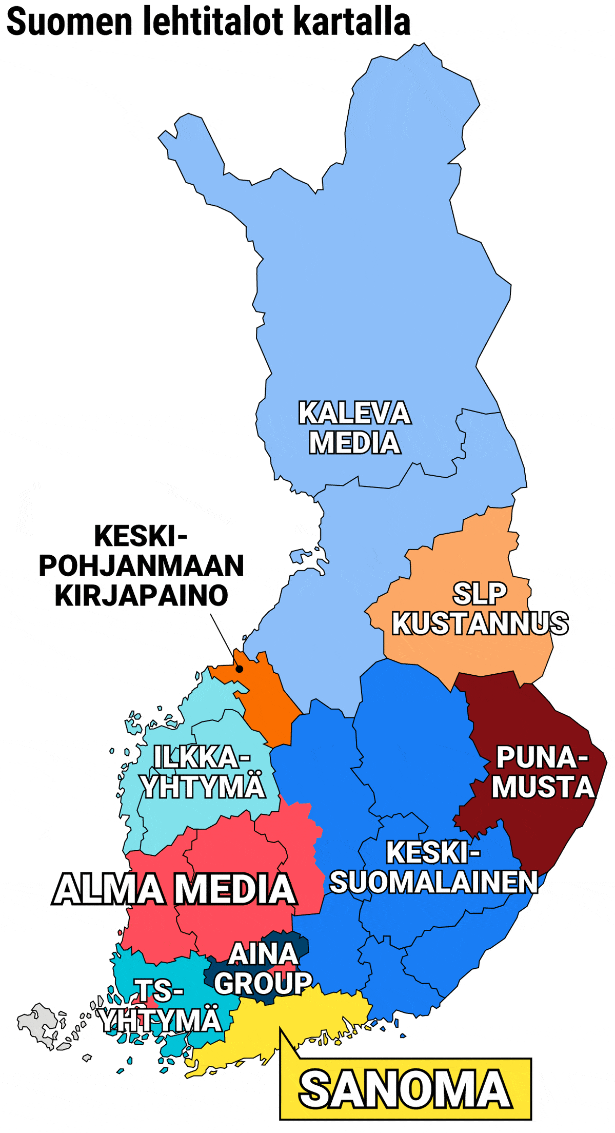 Suomen lehtitalot kartalla