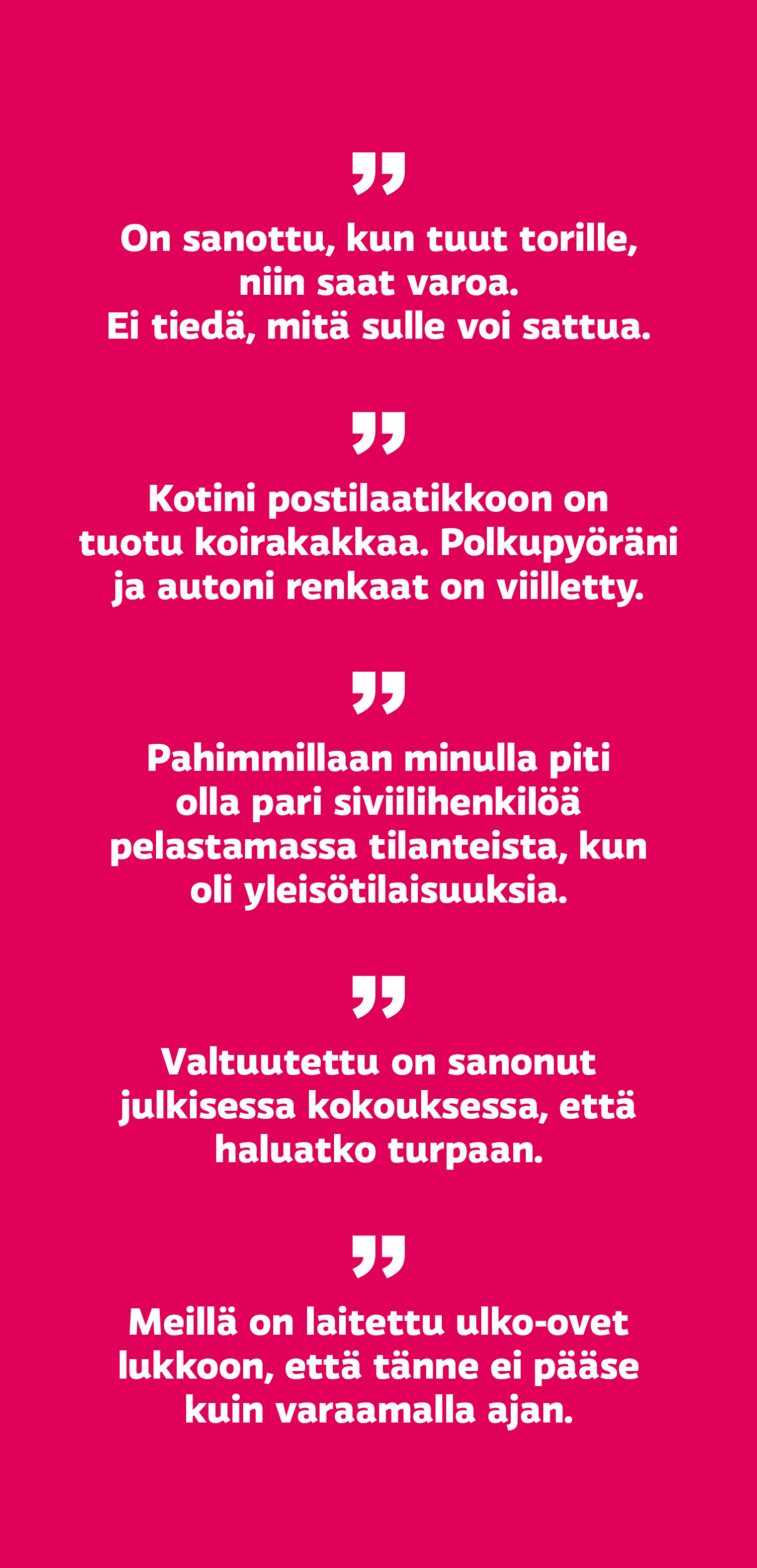 Kuntapäättäjille osoitetun kyselyn vastauksia