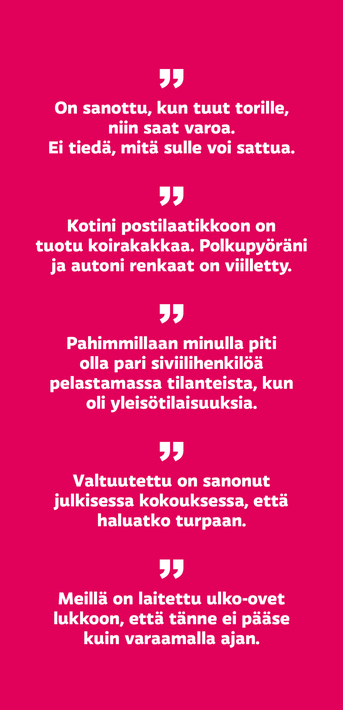 Kuntapäättäjille osoitetun kyselyn vastauksia