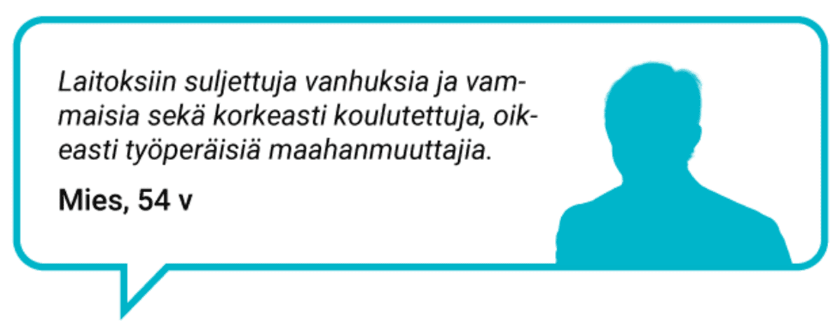 Lainaus anonyymilta henkilöltä.