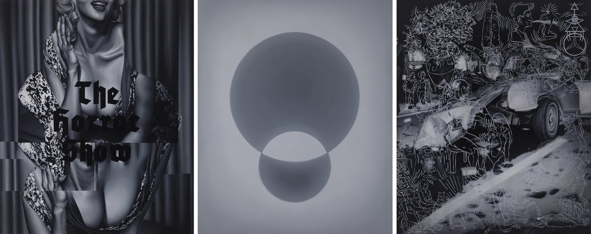 Kari Vehosalo, nimetön (v. III), 2015 öljy kankaalle 145 x 435 cm, triptyykki
